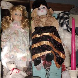 Two Gorgeous Porcelain Dolls
