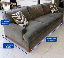 Large Faux-Alligator Textured Sofa - Rustic Ranch Style !
