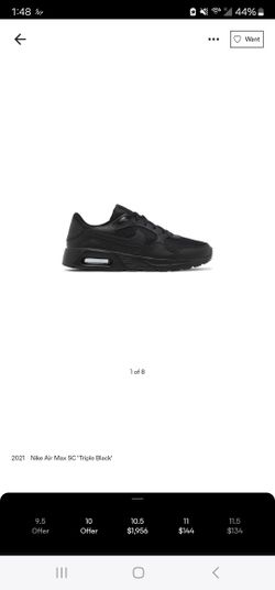 Nike Air Max SC 'Triple Black' Size 10.5m