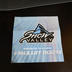 2 snow valley lift tickets