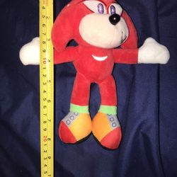 Sonic knuckles keychain stuffed animal