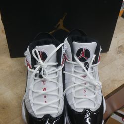 NEW Jordan 6 Rings Men's Size 10  White/Black-Varsity Red 322992 164.