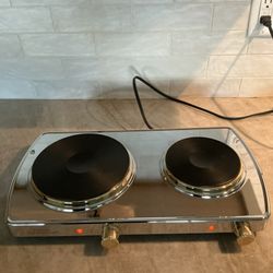 Like New, Command Performance Gold,2 Burner Electric Hot Plate, Excellent Quality, $35.