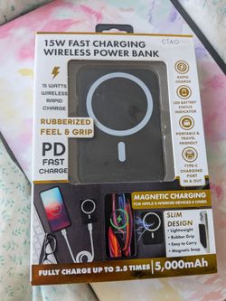 15W Fast Charging Wireless Power Bank