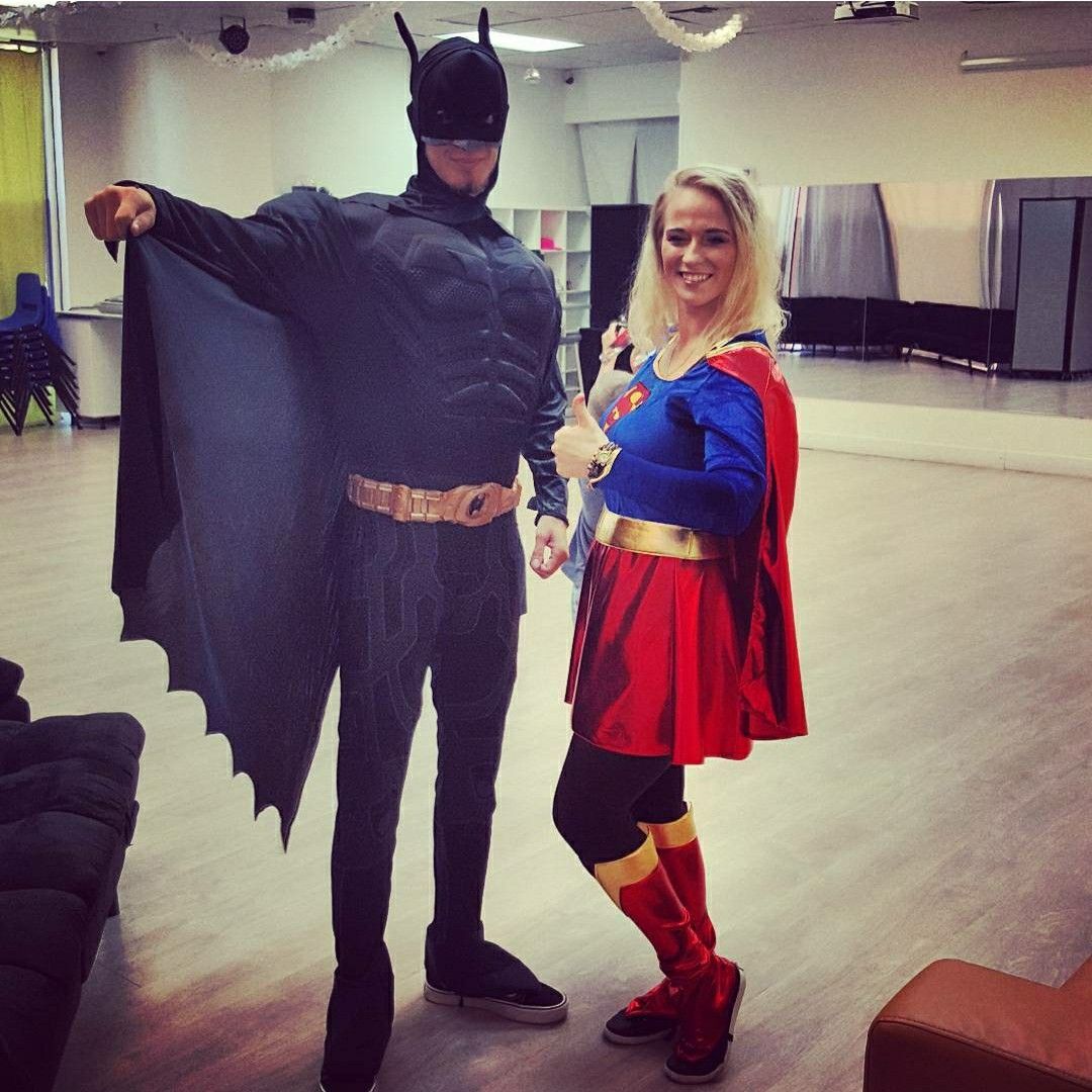 Halloween Batman and super girl costumes For Sale