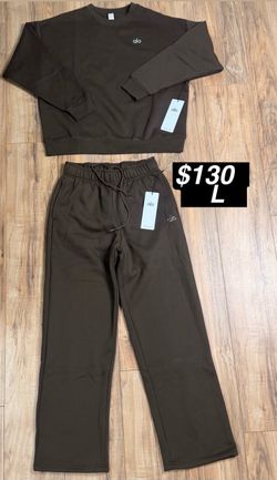 Alo Brown Sweatsuit Set Size Large