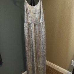 Women’s Silver Maxi Dress Sz Small