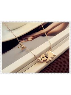 Elephant charm necklace