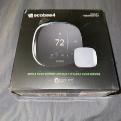 NEW ecobee4 Smart Thermostat with Built-in Alexa, Room Sensor Included