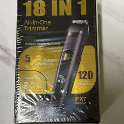 18 IN 1 -ALL -IN -ONE TRIMMER. 5 MINUTE CHARGE
