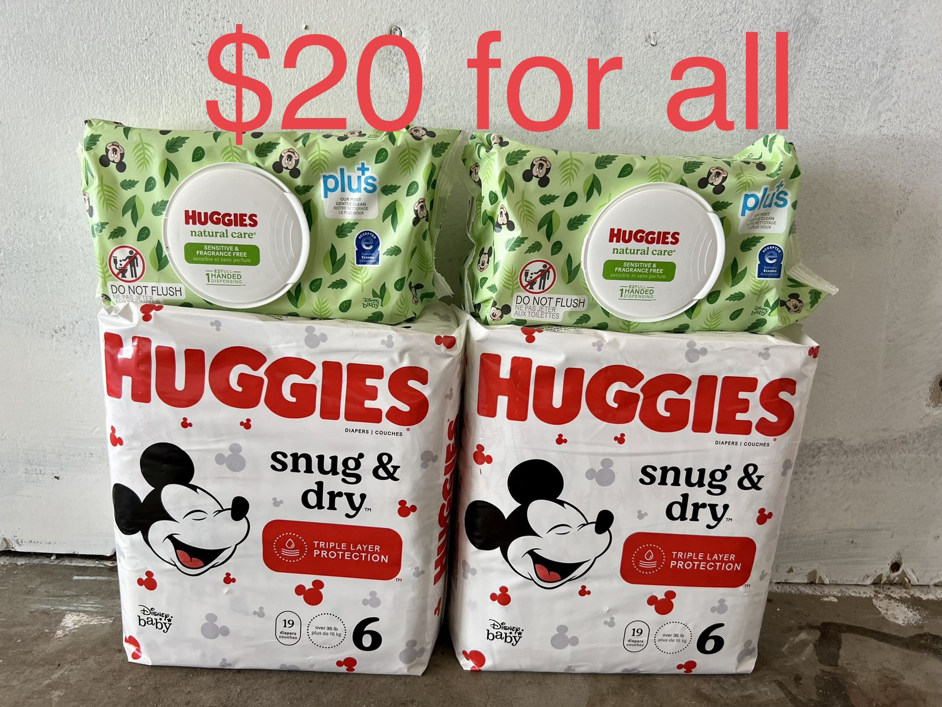 Huggies Size 6 $20 For All