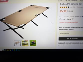 Coleman XXL Camp Cot with Teton XXL 2” Sleeping Pad