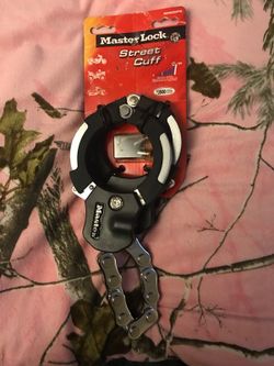 Big handcuffs for motorcycles or anything you want to lock up. Brand new comes with 2 keys