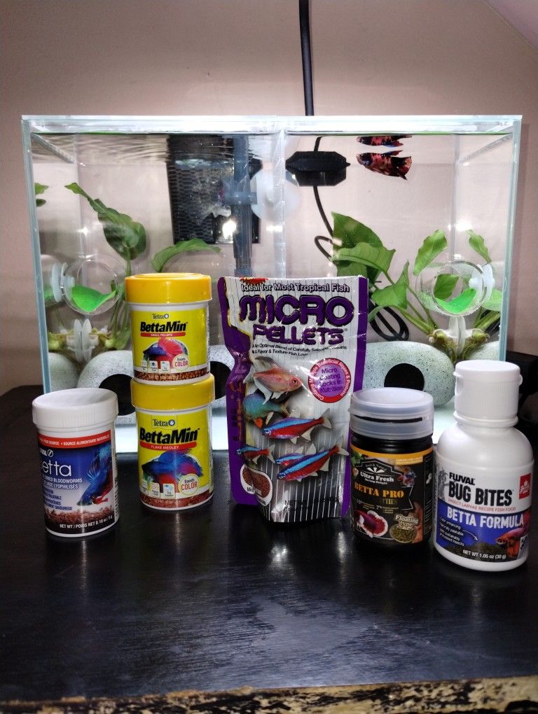 3 Gallon 12.6 L Transparent Fish Tank With Divider