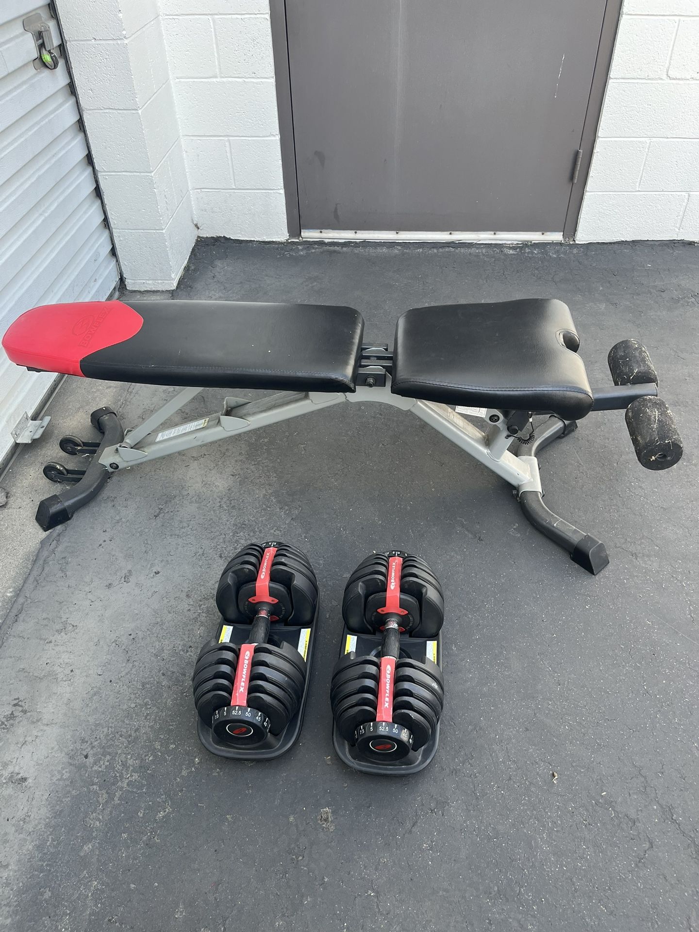 Dumbbell Adjustable Weights BowFlex 5-52.5lb With Weight Bench Press