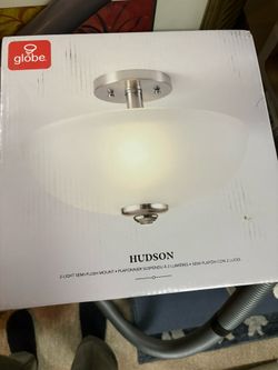 Hudson 2-Light Semi-Flush Mount Ceiling Light With chrome Finish