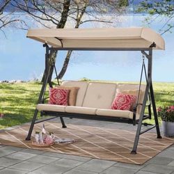 Home,  Garden, Outdoor 3 Seat Daybed Outdoor Porch Swing, New In box