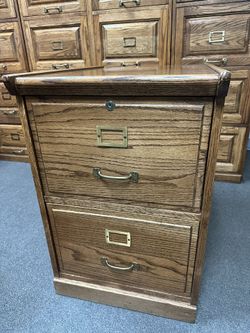 Oak File Cabinet 