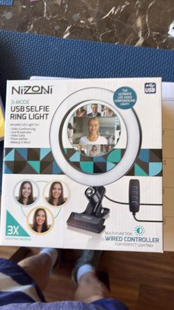 Nizoni 3-Mode  USB Selfie Ring Light