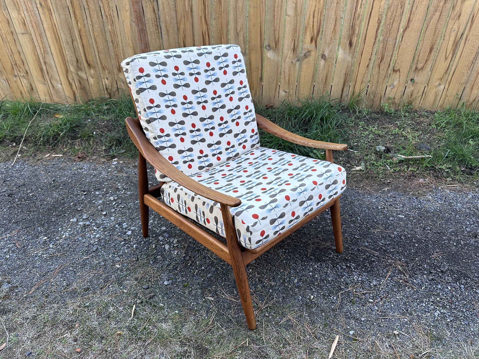Vintage Mid Century Kurt Ostervig for Jason Mobler Oak Lounge Chair