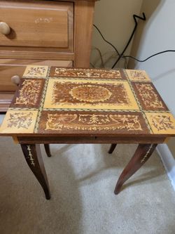 Vintage Italian Style Music Box Table