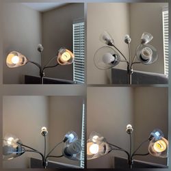 5 light gooseneck floor lamp 4 power settings