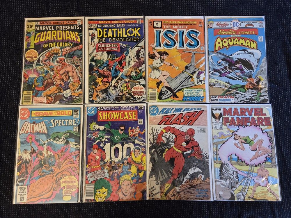 Vintage Comic book lot of 8! Marvel. DC. Mixed lot. Bronze age.