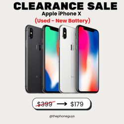 📱 iPhone X 5.8” Desbloqueado (Usado + Batería Nueva) – ¡Solo $179.99! 🔋