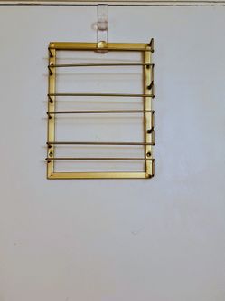 Gold metal glass rack