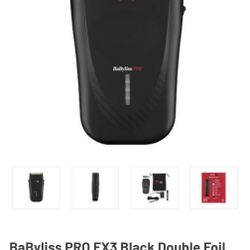 BaByliss PRO FX3 Black Double Foil Cordless Shaver