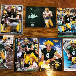 Brett Fabre football card vintage 7 card collection-all excellent condition