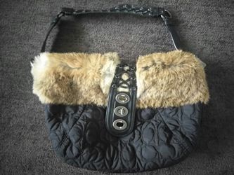 Coach Hobo Fur Purse. $65