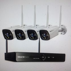 New Wireless Security Camera System 4 Piece