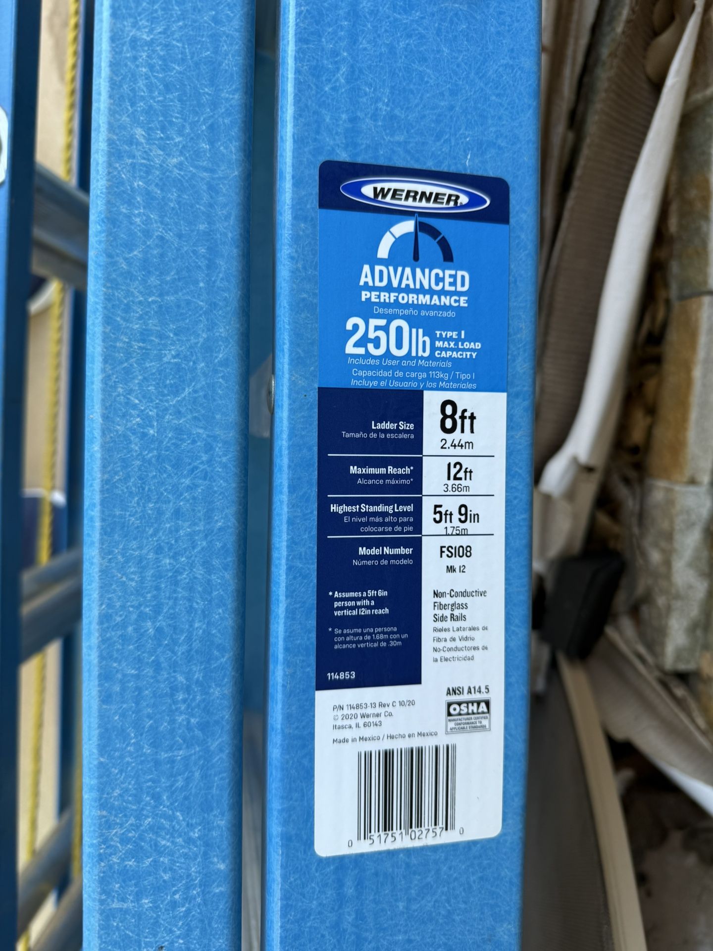 Werner 8” Fiberglass Ladder