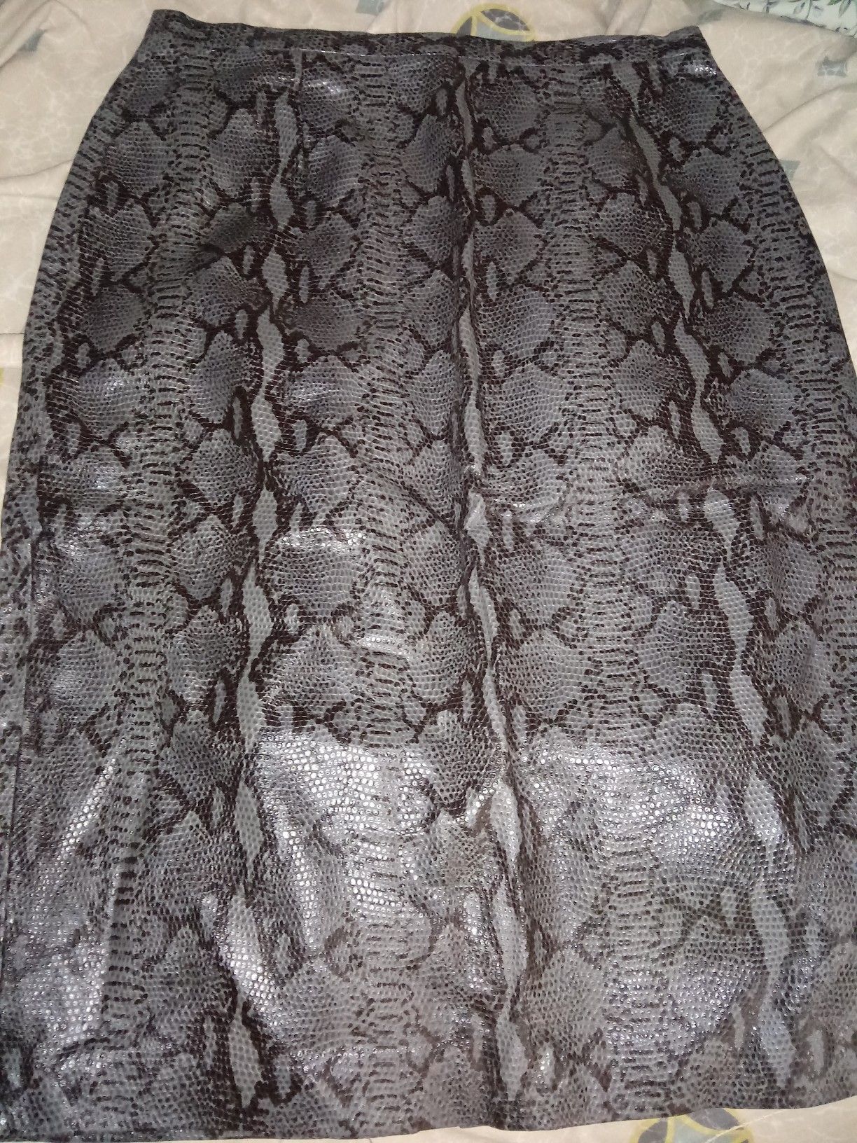 Faux Snake Skin Pencil Skirt