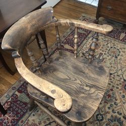 19th Century Victorian Captain’s Chair Antique Arm Chair Comfortable