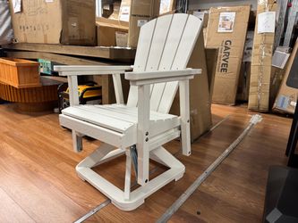 White Adirondack Swivel Glider Chair