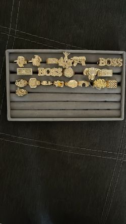Gold nugget rings
