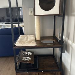 Cat Tower With Hidden Litter Box Compartment 