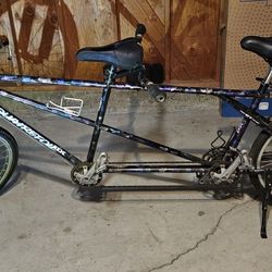 Tandem Bike With Large Shocks