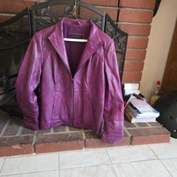 Purple Leather Jacket