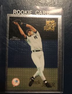 Topps chrome Derek Jeter rookie card