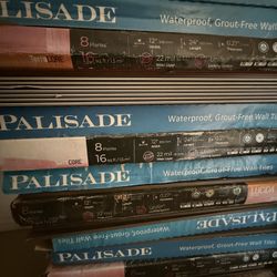 Palisade wall tiles without the hassle of a complicated tile installation. Tiles don’t require grout. Inter