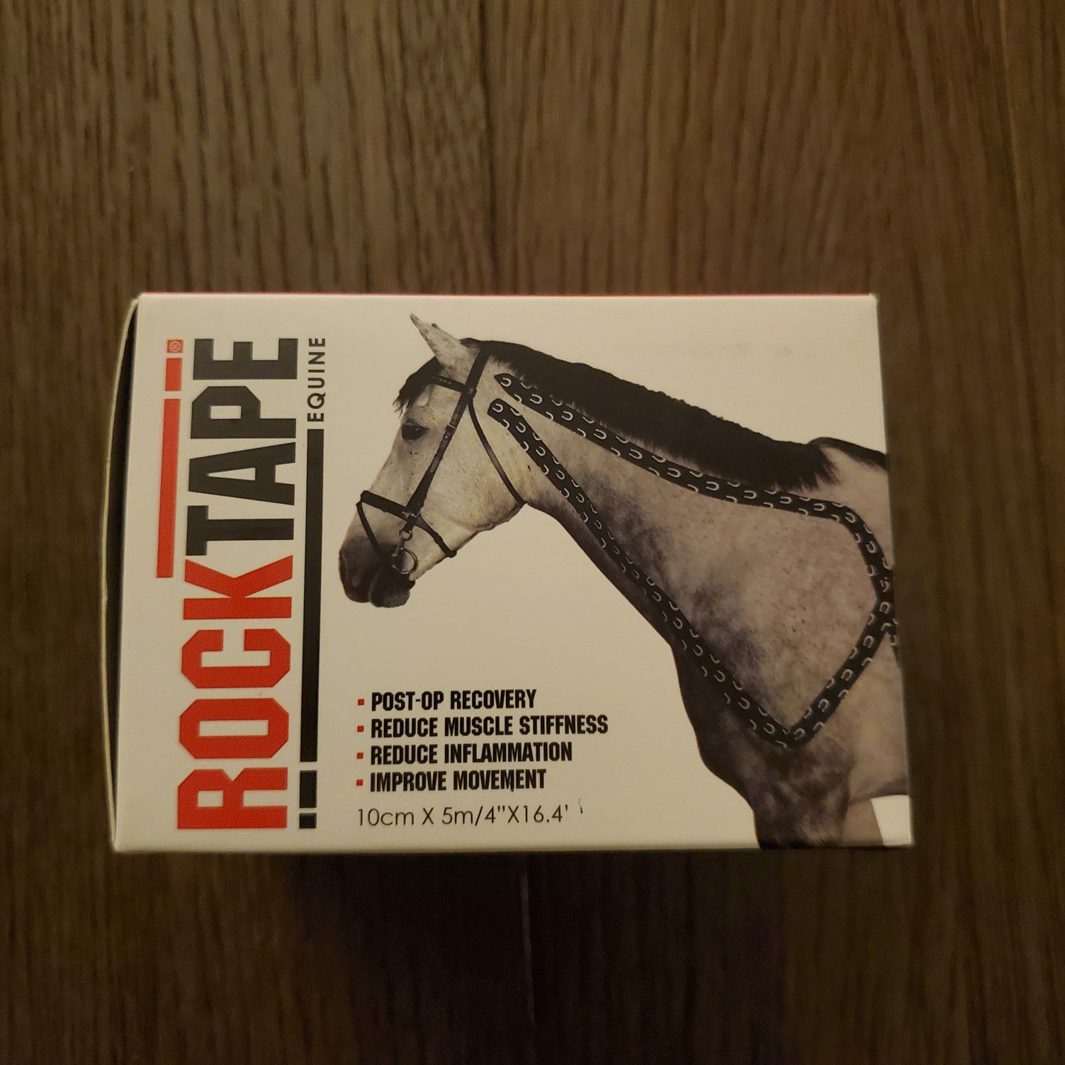 NEW Rocktape 4" Equine Kinesiology Tape for Horses, Horse Shoe(Box Damage)