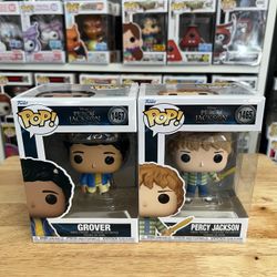 Percy Jackson & Grover Underwood Funko Pops #1465 #1467 Olympians Disney TV