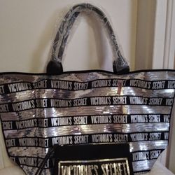 Victoria's Secret Tote Bag And Wristlet