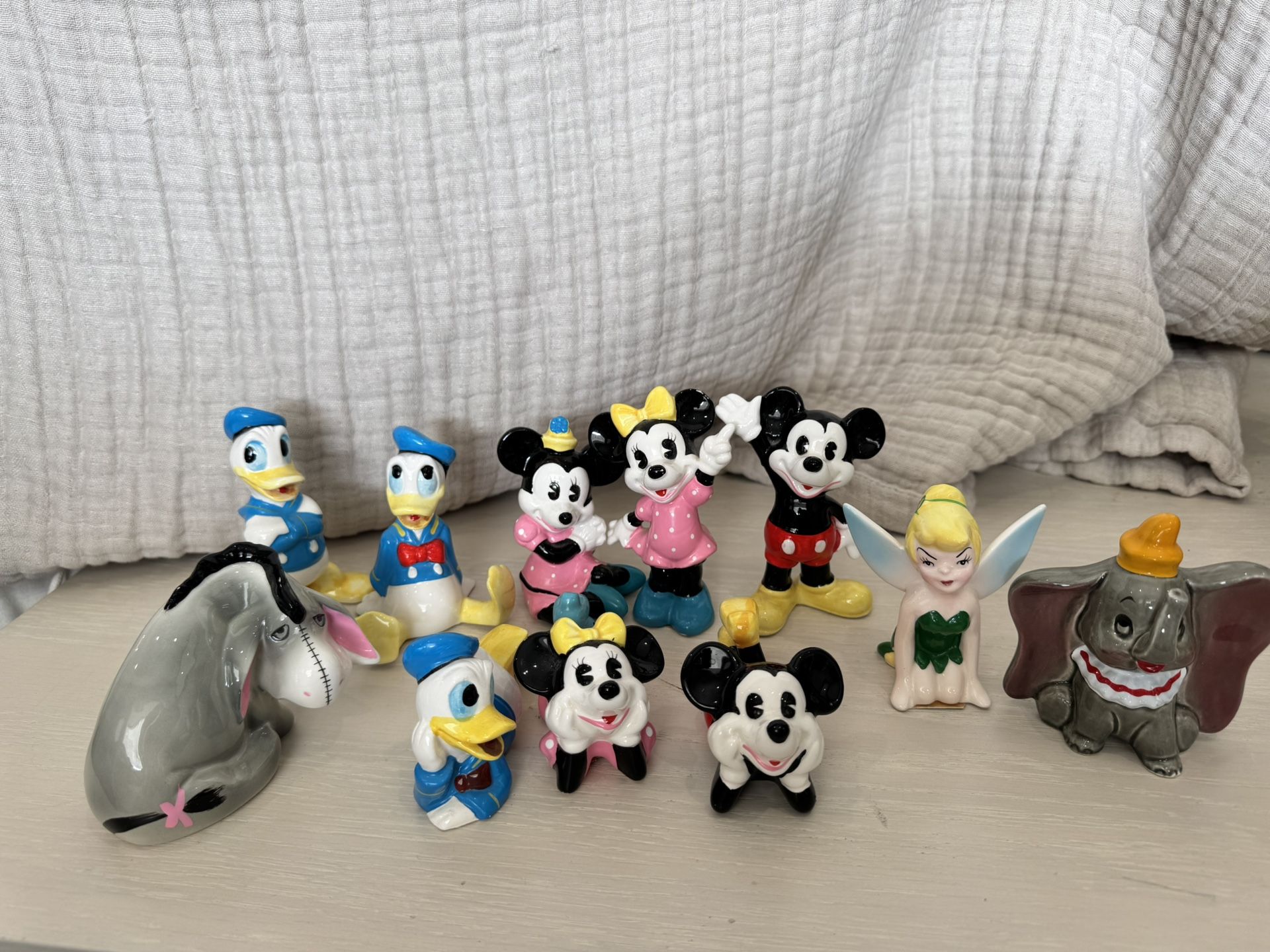 Vintage Disney Ceramic Figurine Collection – Mickey, Donald, Tinker Bell & More