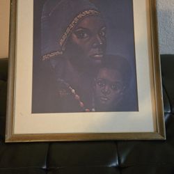 1970's Original Black African American Modern Portrait Painting, By: Todd Berrien [Ready To Hang]