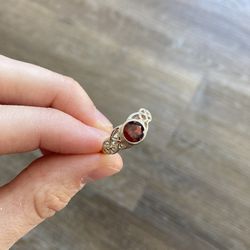 Celtic Amber Colored Stone Ring