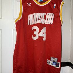 Adidas NBA Hardwood Classics Houston Rockets Hakeem Olajuwon Basketball Jersey 
